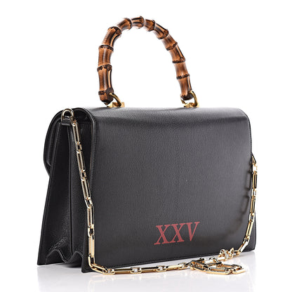 Gucci Calfskin Snakeskin Studded Medium Ottilia Top Handle Bag Black 3 of 18