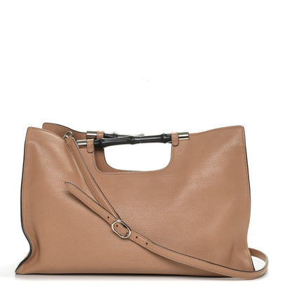 Gucci Calfskin Medium Bamboo Daily Shopper Camelia 1 of 5