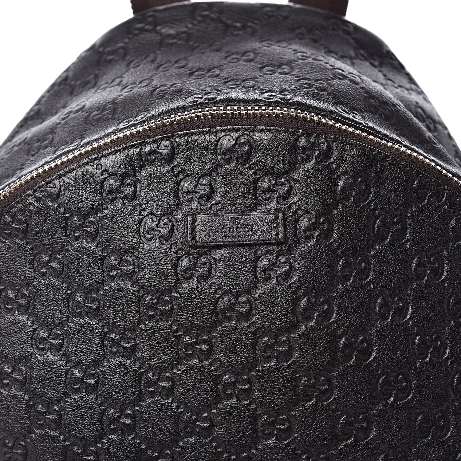Gucci Guccissima Medium Classic Backpack Dark Brown 8 of 11