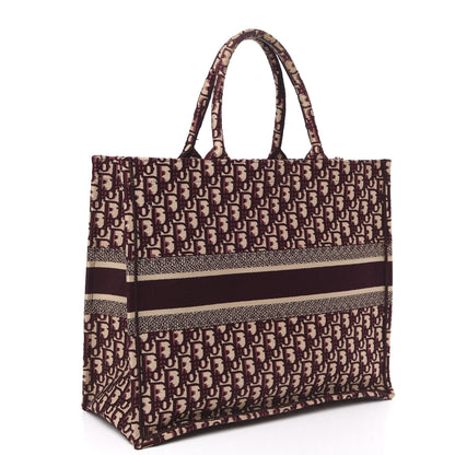 Christian Dior Oblique Large Book Tote Burgundy Multicolor 3 of 9