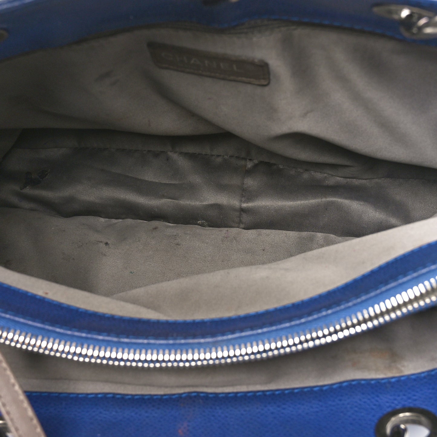 Caviar Quilted Grand Shopping Tote GST Blue