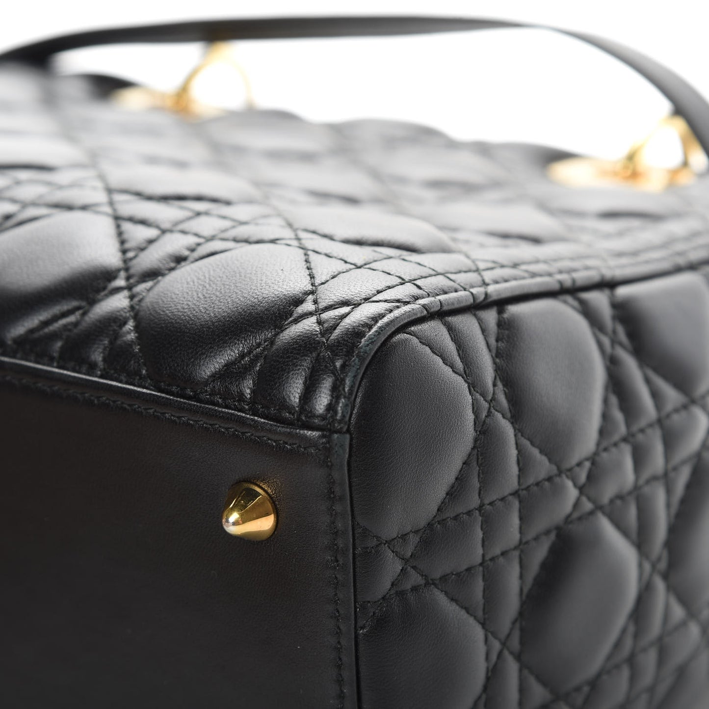 Lambskin Cannage Medium Lady Dior Black