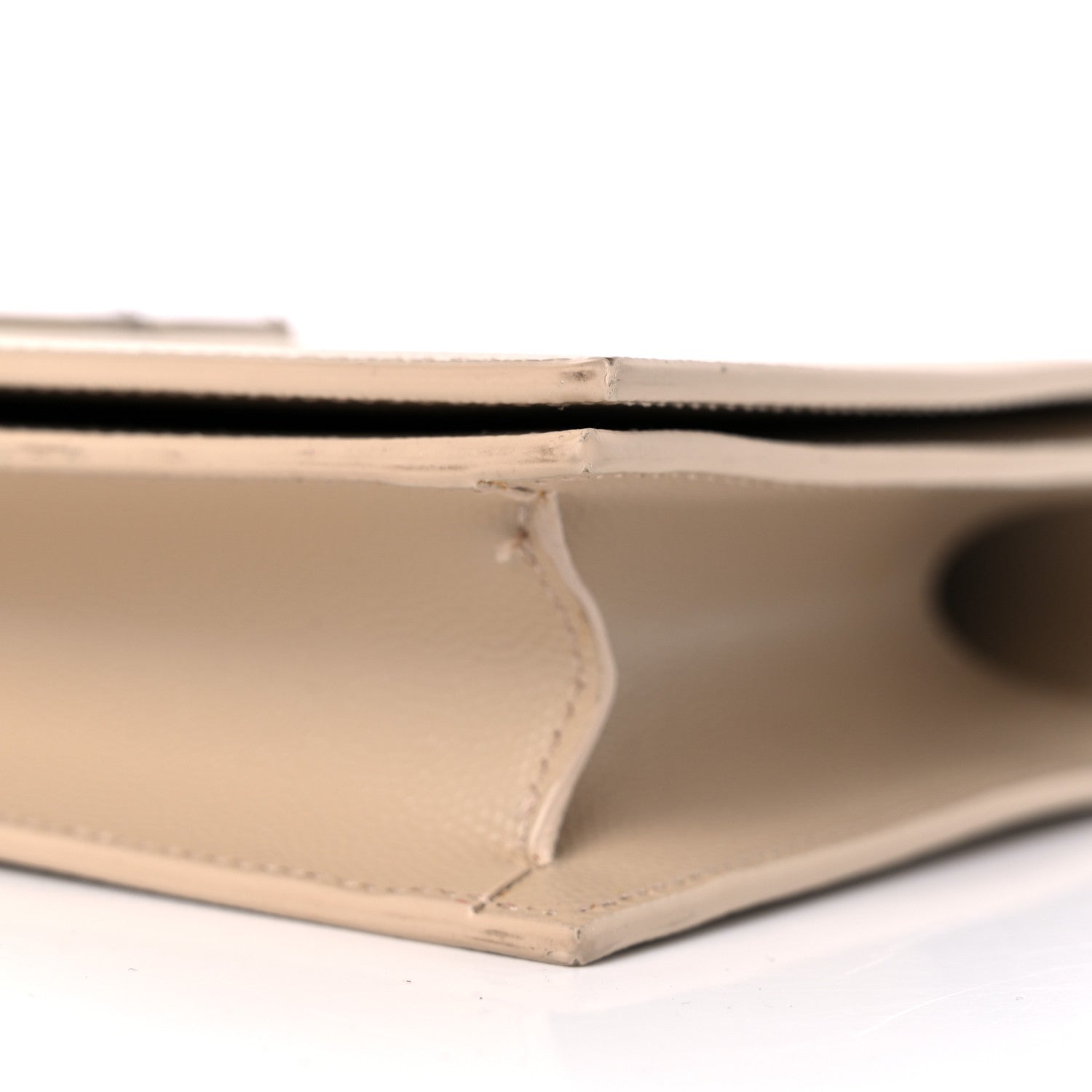 Saint Laurent Grain De Poudre Classic Kate Monogram Clutch Nude Powder 9 of 9