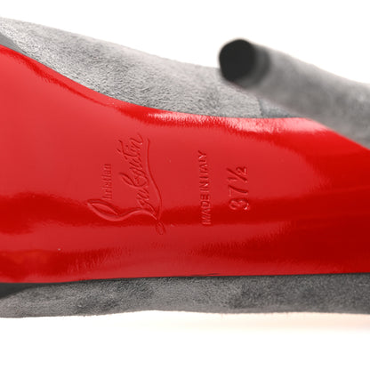 Christian Louboutin Suede Palais Royal Trepointe 140 Pumps 37.5 Grey 7 of 9