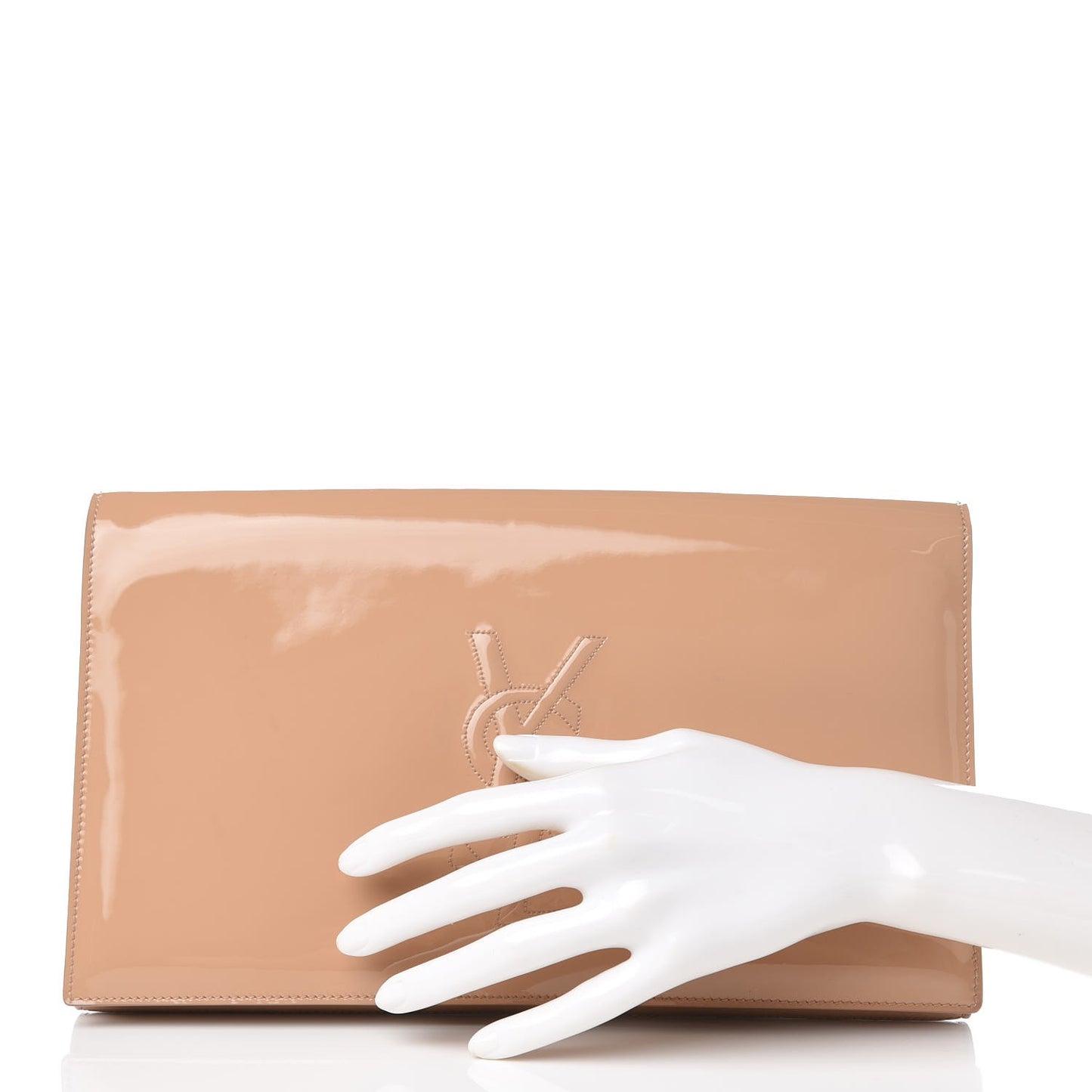 Patent Calfskin Monogram Large Belle De Jour Clutch Chair