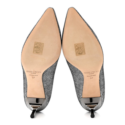 Jimmy Choo Glitter Fabric Romy 60 Pumps 37 Silver 6 of 9