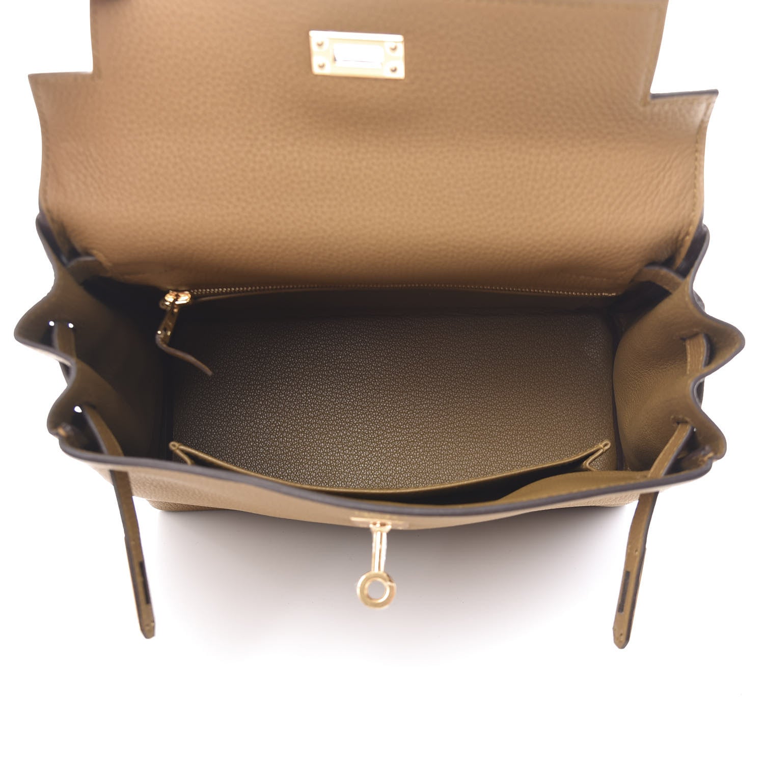 Hermes Togo Kelly Retourne 25 Bronze Dore 14 of 36