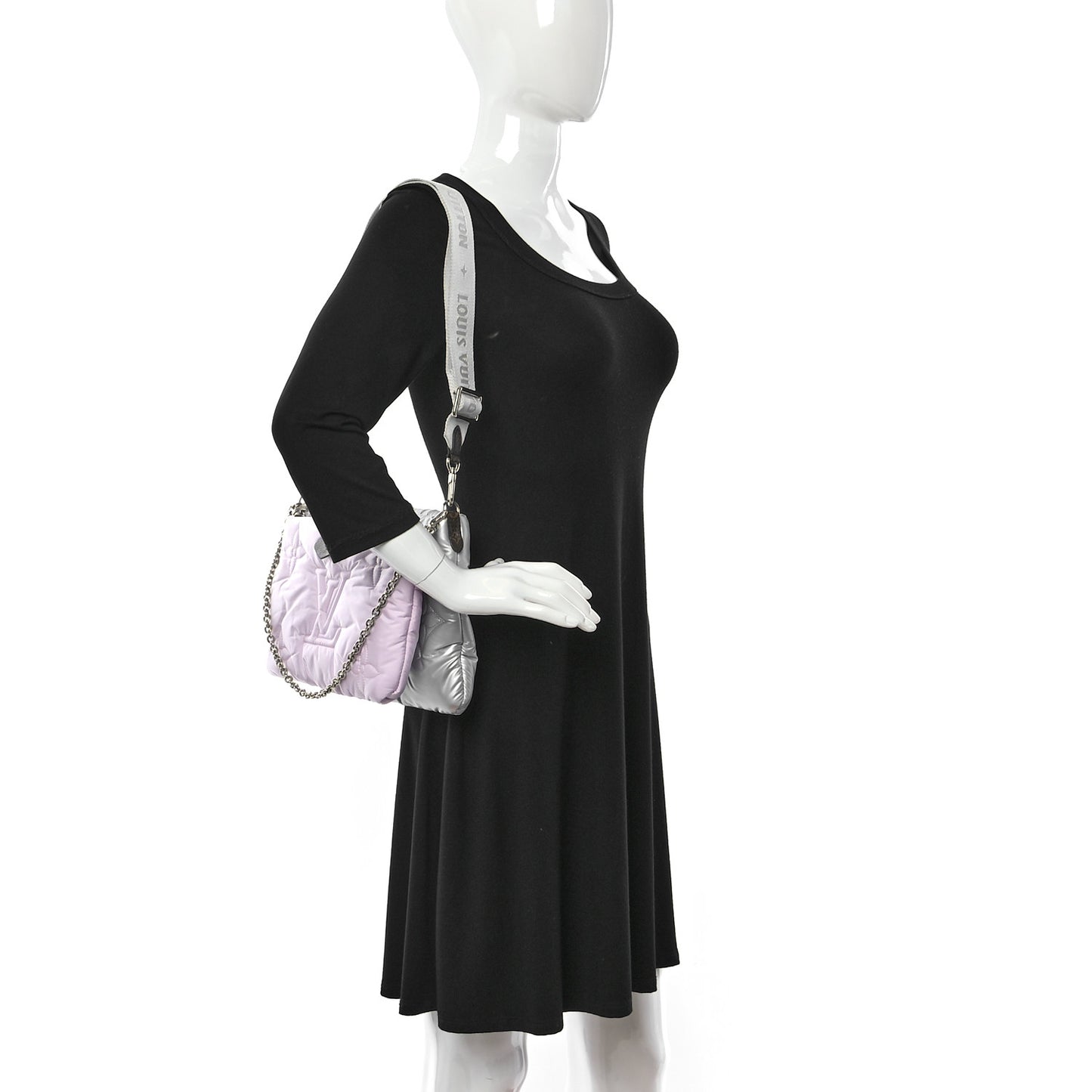 Econyl Monogram Pillow Maxi Multi Pochette Accessories Silver Pale Pink
