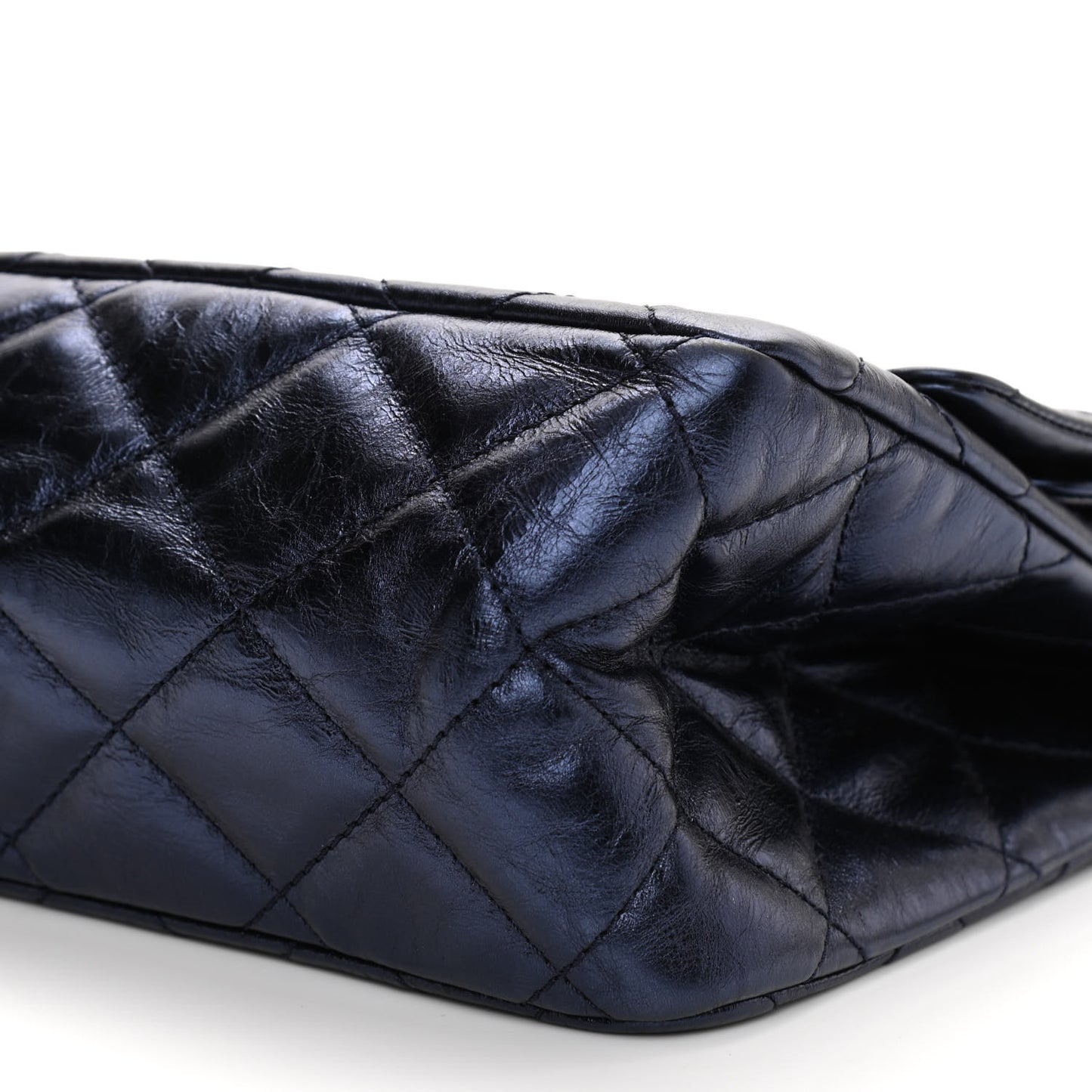 Aged Calfskin Quilted 2.55 Reissue 228 Flap Blue