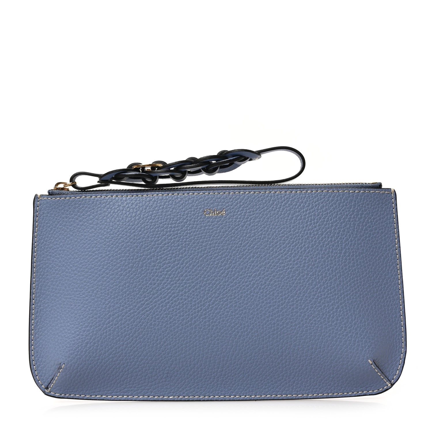 Chloe Grained Calfskin Small Darryl Pouch Blue 1 of 5