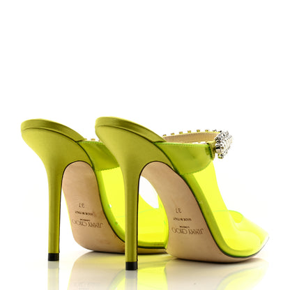 Jimmy Choo Plexi Crystal Bing 100 Pumps 37 Neon Yellow 4 of 10