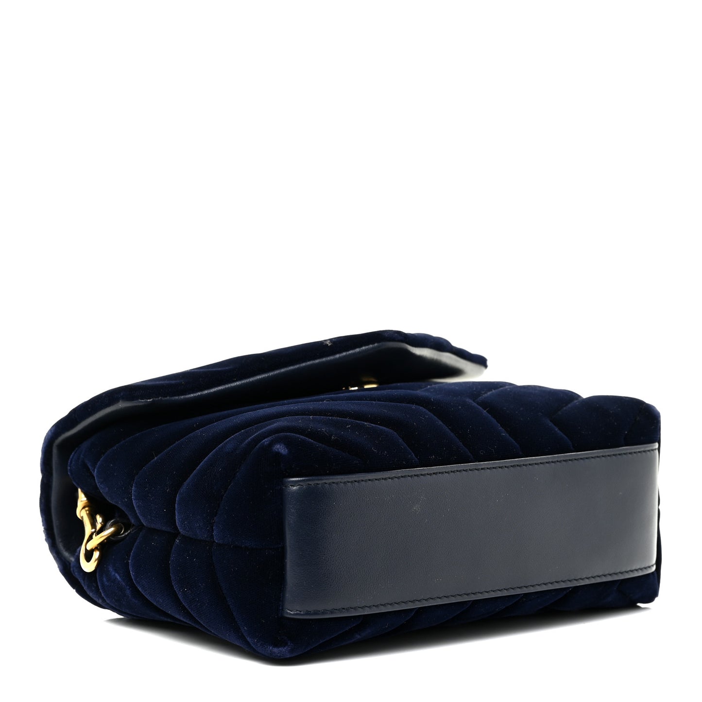 Velvet Y Quilted Monogram Toy Loulou Crossbody Bag Navy
