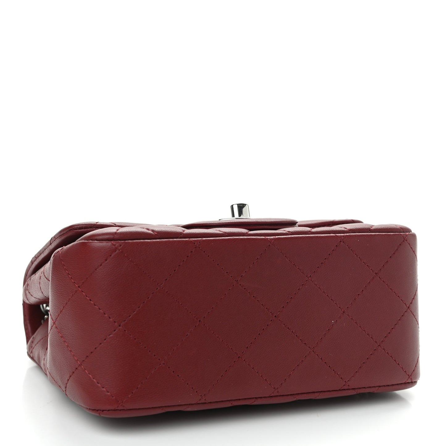 Lambskin Quilted Mini Square Flap Bordeaux