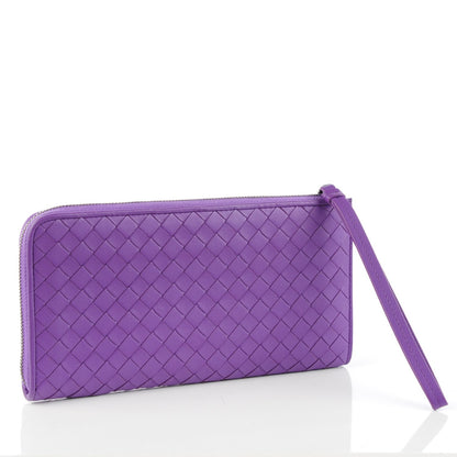 Bottega Veneta Nappa Intrecciato Wristlet Zip Wallet Byzantine 3 of 8