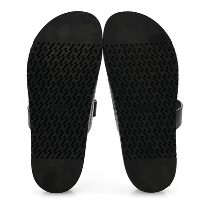 Hermes Calfskin Womens Chypre Sandals 41 Black 6 of 9