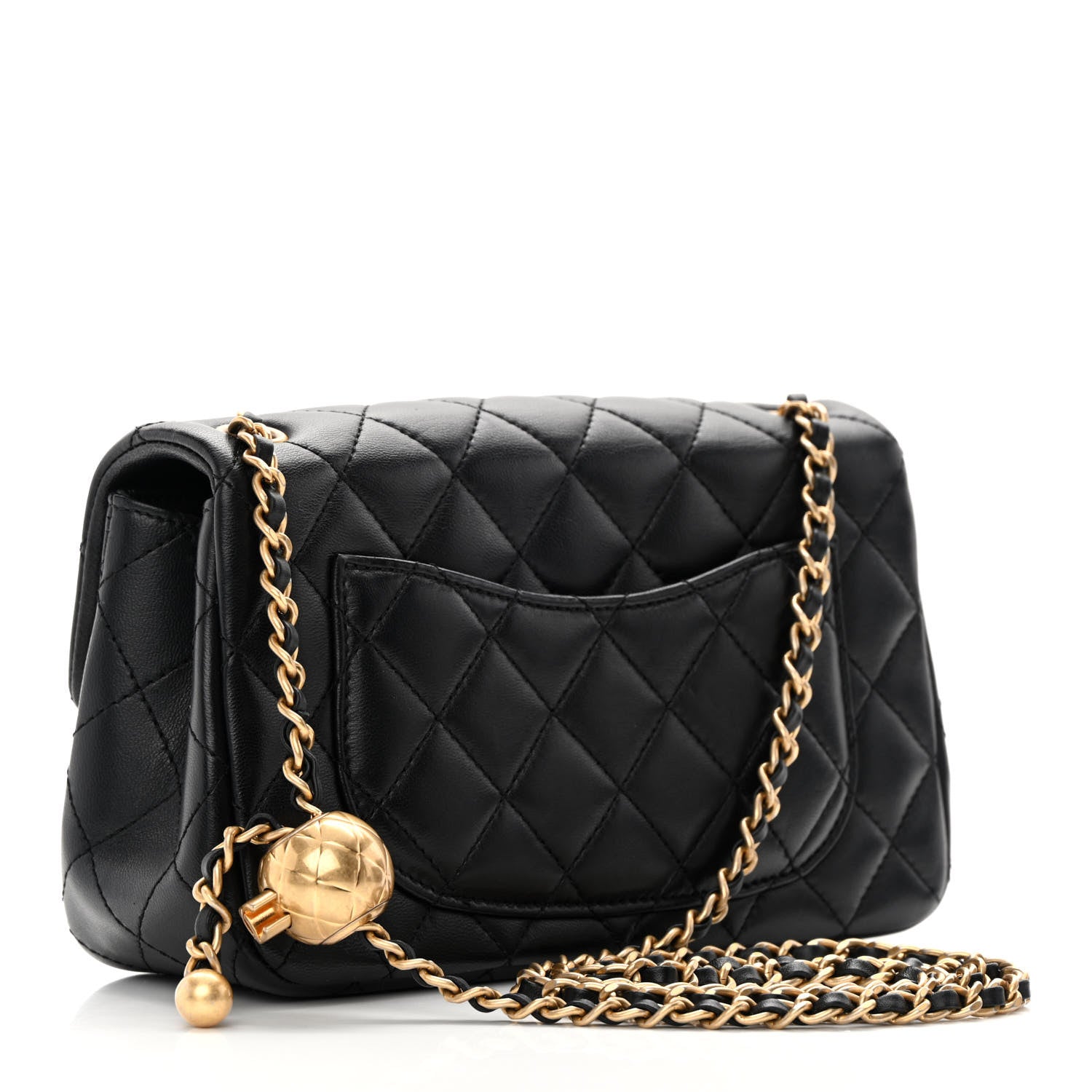 Chanel Lambskin Quilted Mini Rectangular Pearl Crush Flap Black 3 of 13