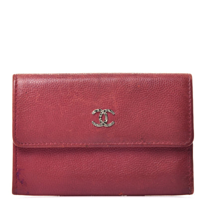 Chanel Caviar Sevruga Flap Card Holde Pink 1 of 8