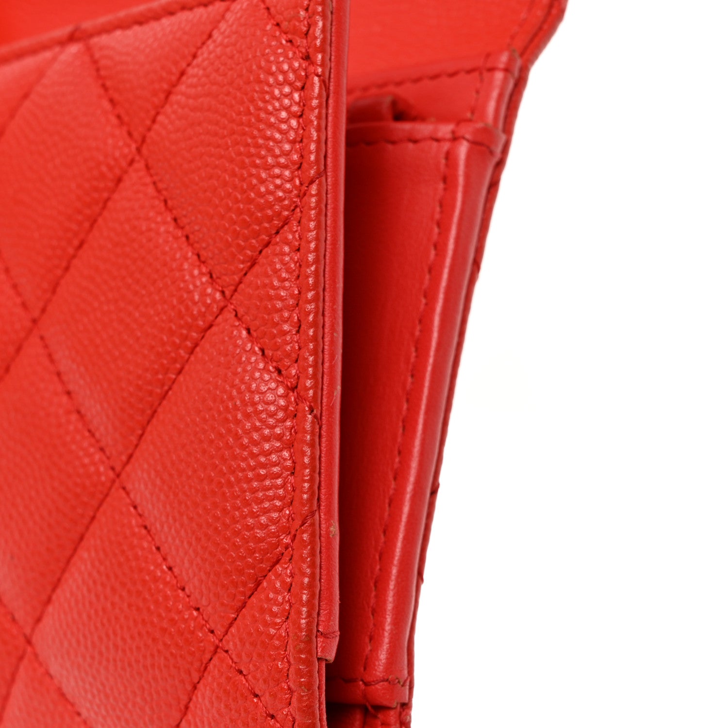 Chanel Caviar Quilted Medium Flap Wallet Red 12 of 12