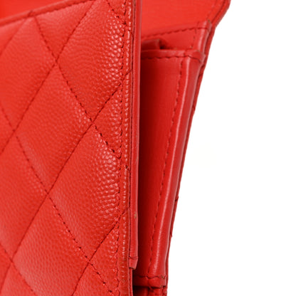 Chanel Caviar Quilted Medium Flap Wallet Red 12 of 12