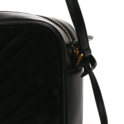 Saint Laurent Suede Calfskin Monogram Lou Camera Bag Black 13 of 14
