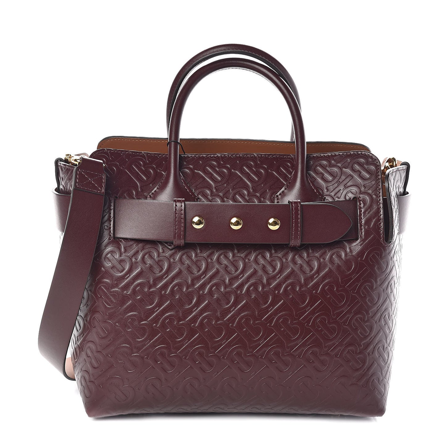 Calfskin Embossed Monogram Small Belt Bag Oxblood