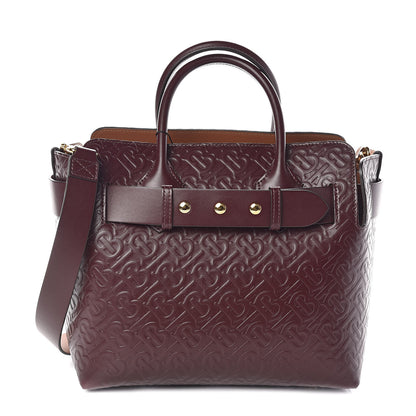 Burberry Calfskin Embossed Monogram Small Belt Bag Oxblood 1 of 10
