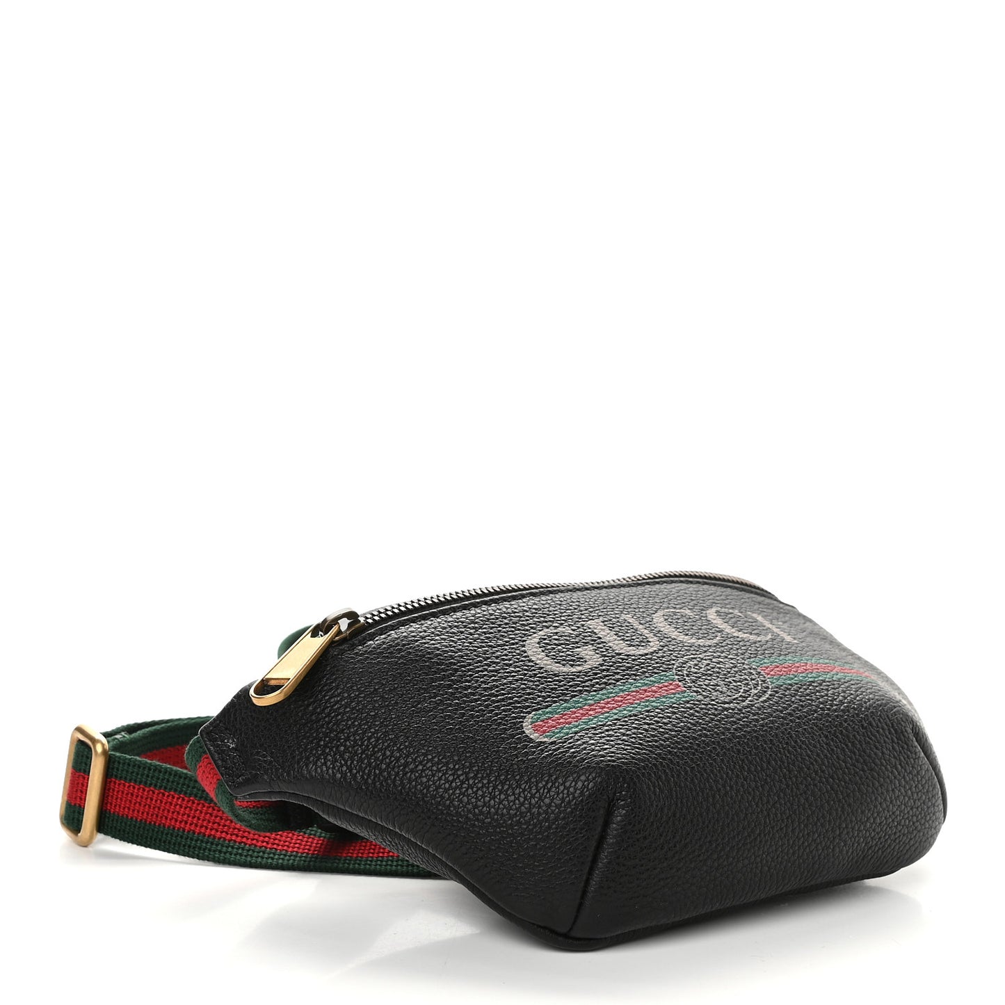 Grained Calfskin Small Logo Belt Bag Black