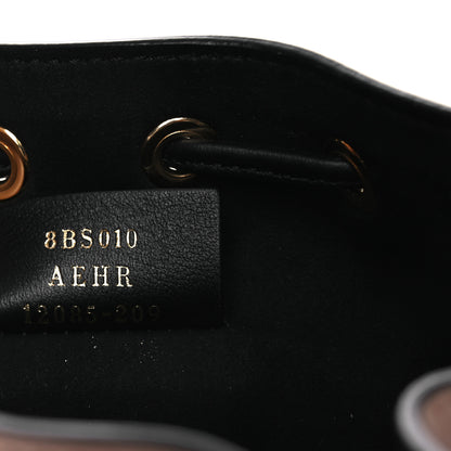 Fendi Vitello Fluffy Grace F is Fendi Logo Embossed Mini Mon Tresor Bucket Bag Rosa Quarzo Black 7 of 11