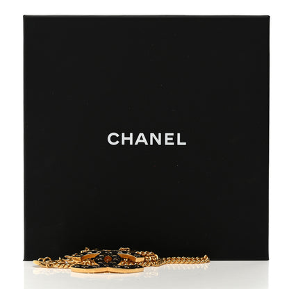 Chanel Metal CC Star Necklace Gold Pearly Black 6 of 6