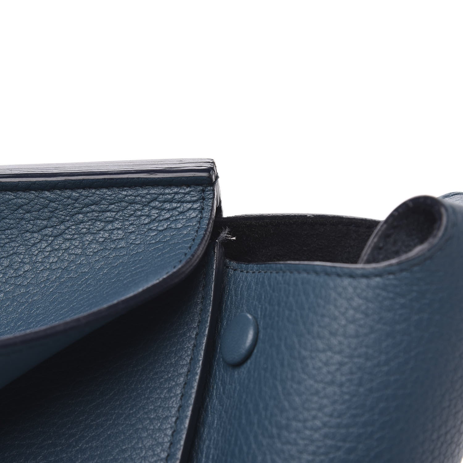 Celine Crisped Calfskin Small Tie Knot Tote Metallic Blue 16 of 16