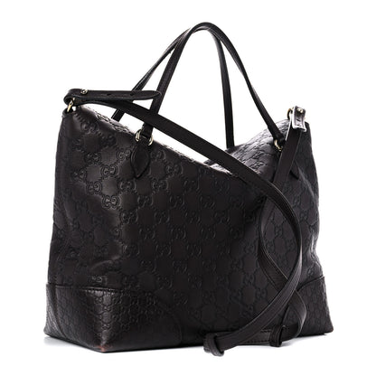 Gucci Guccissima Medium Bree Foldover Tote Chocolate 3 of 22