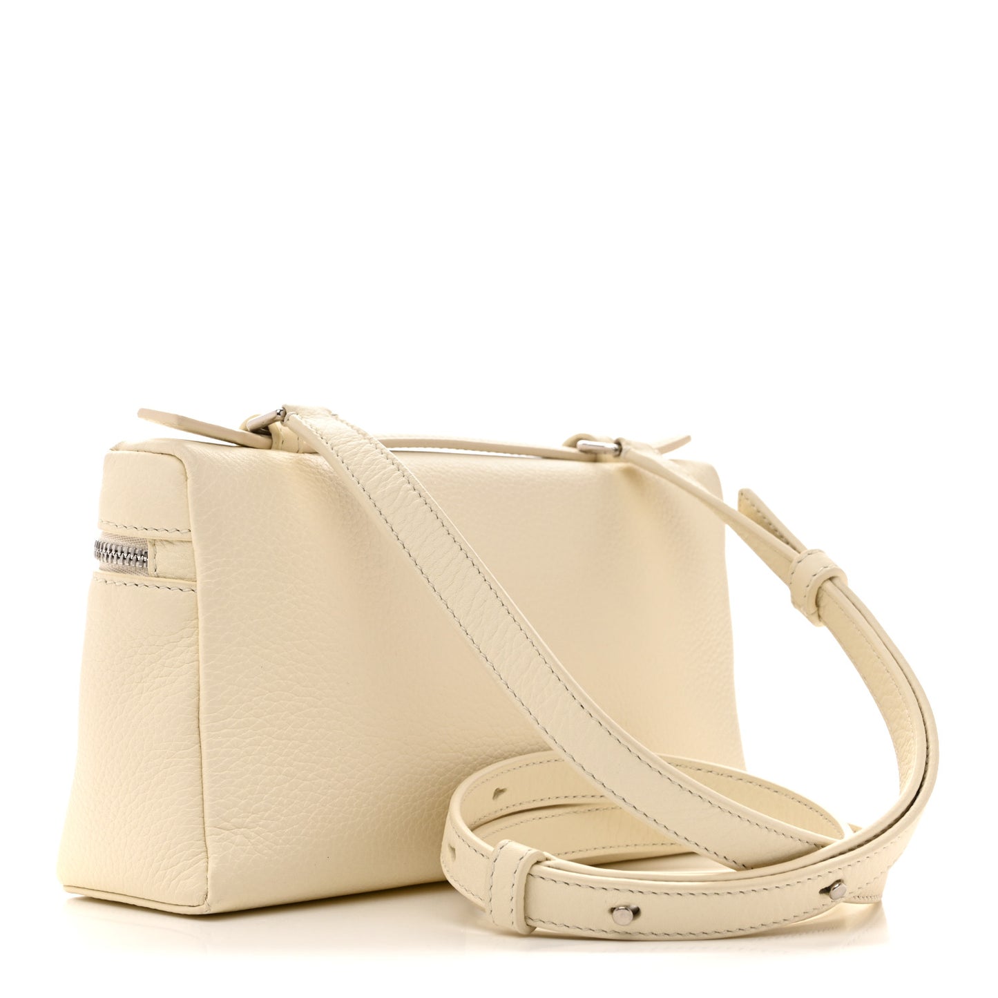 Grained Calfskin L19 Extra Pocket Pouch Whisper White