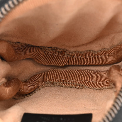 Gucci Calfskin Matelasse Animal Studs GG Marmont Round Wrist Wallet Black 5 of 8