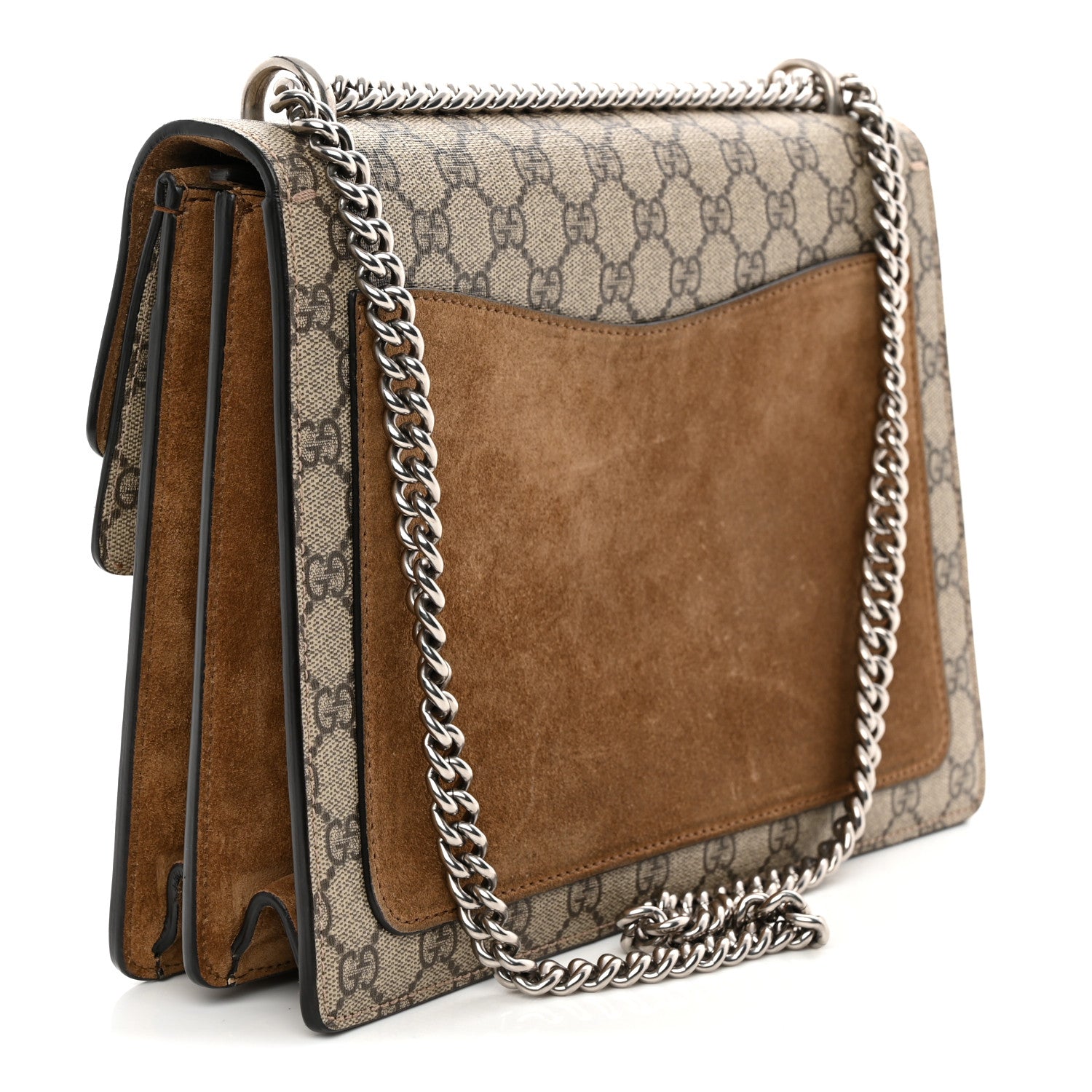 Gucci GG Supreme Monogram Medium Dionysus Shoulder Bag Taupe 3 of 12