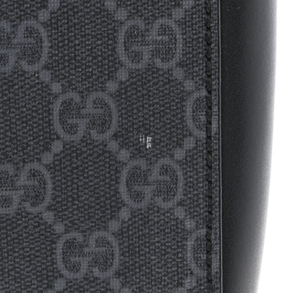 Gucci GG Supreme Monogram Web Small Flat Messenger Bag Black Grey 11 of 13