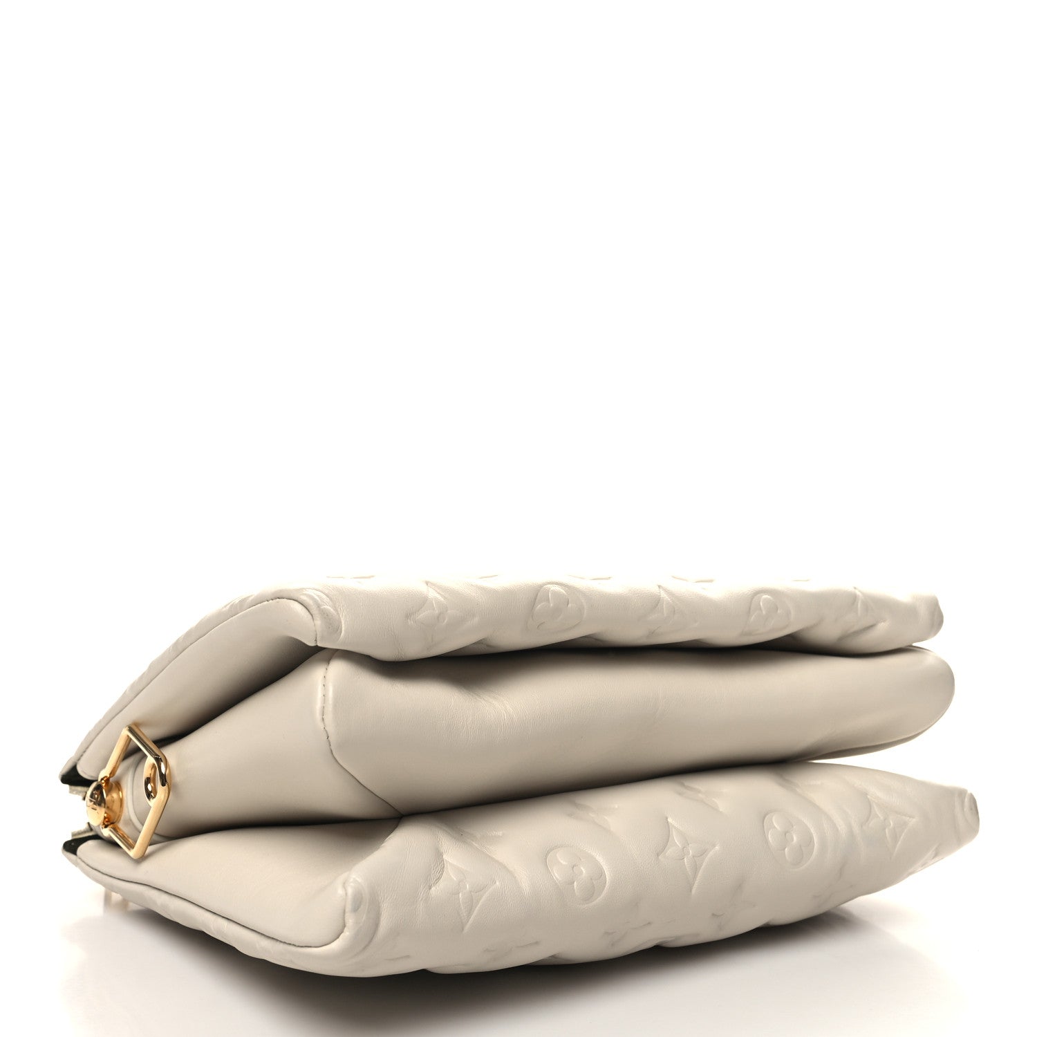 Louis Vuitton Lambskin Embossed Monogram Coussin PM Cream 4 of 11