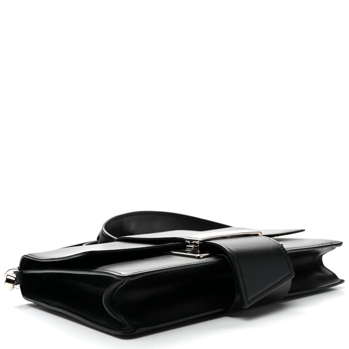 City Calfskin Ribbon Bag Black