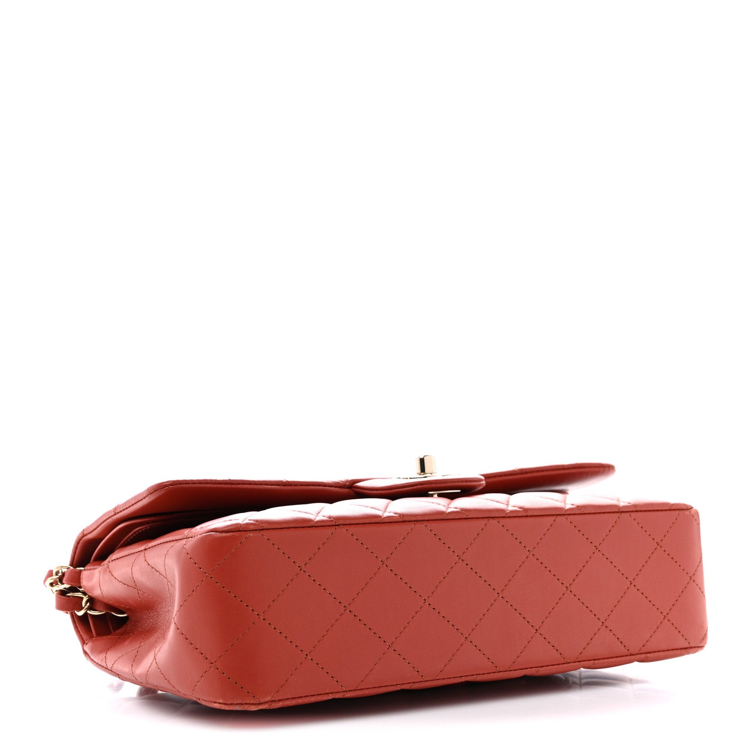Chanel Lambskin Quilted Medium Double Flap Brown 1882346