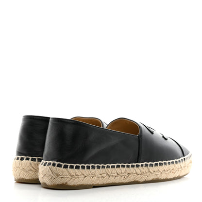 Chanel Lambskin CC Espadrilles 36 Black 4 of 11