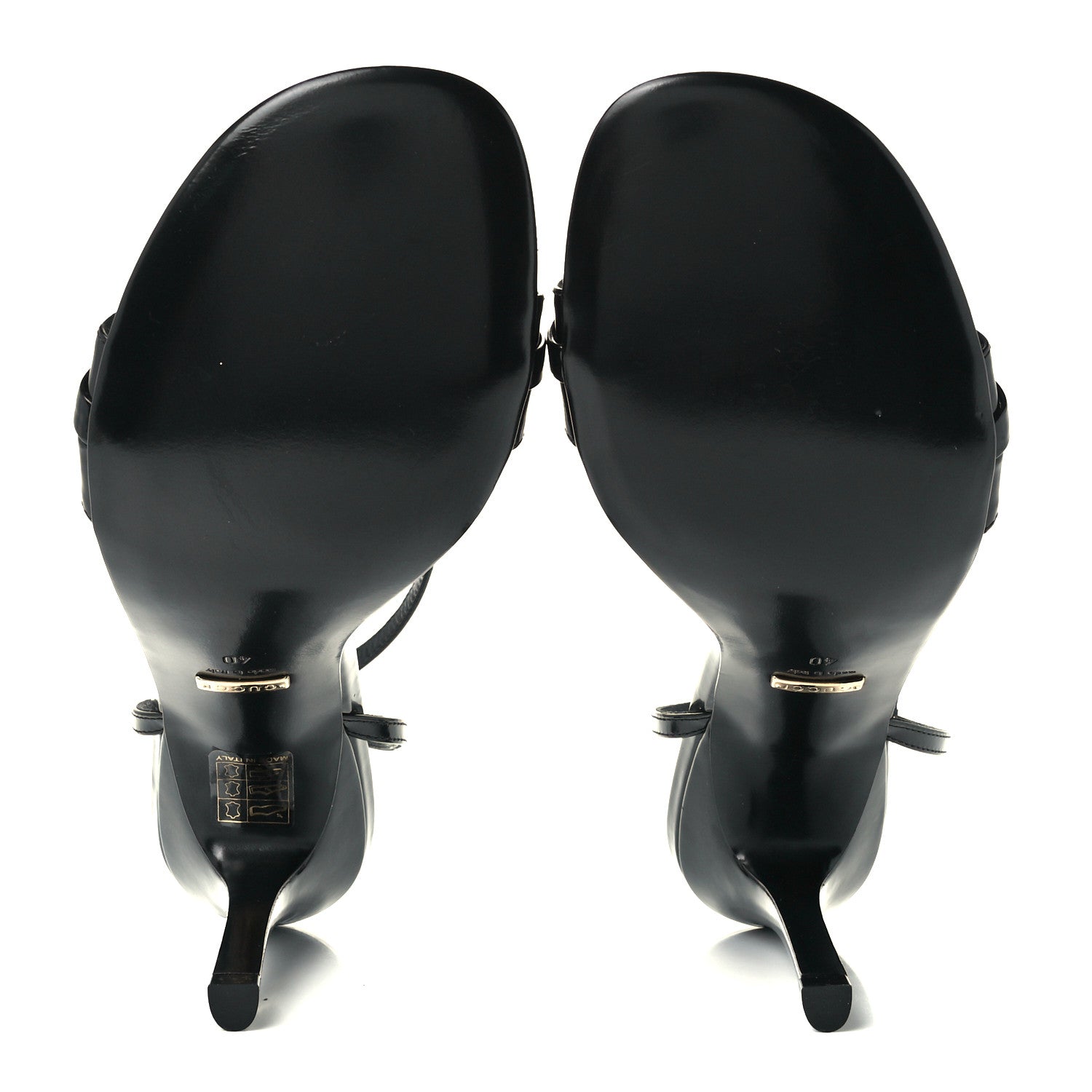 Gucci Patent GG Horsebit Moorea Sandals 40 Black 7 of 11