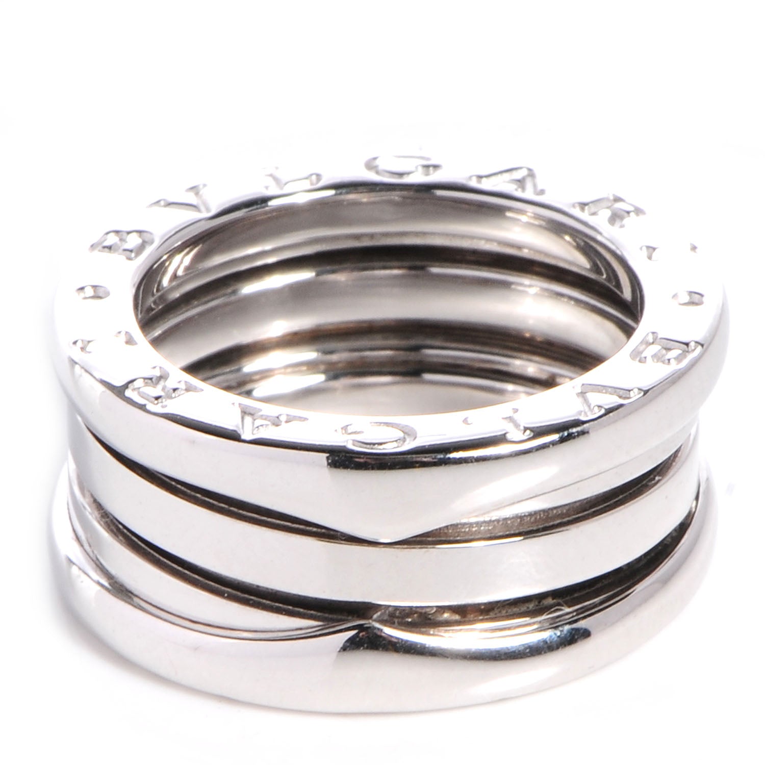 Bulgari 18K White Gold B.Zero1 Three-Band Ring 47 4 1 of 5