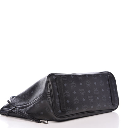 MCM Visetos Medium Liz Reversible Shopper Tote Black 9 of 16