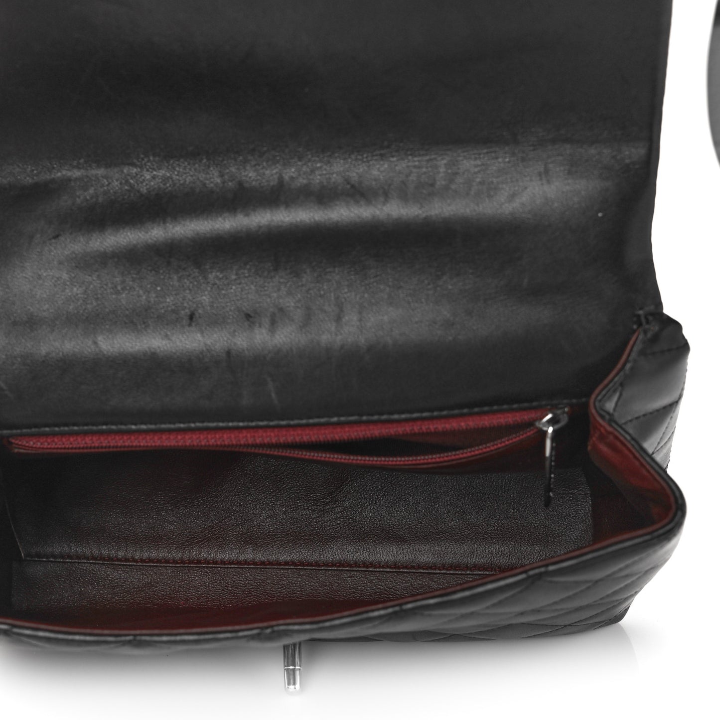 Lambskin Quilted Medium Kelly Flap Bag Black