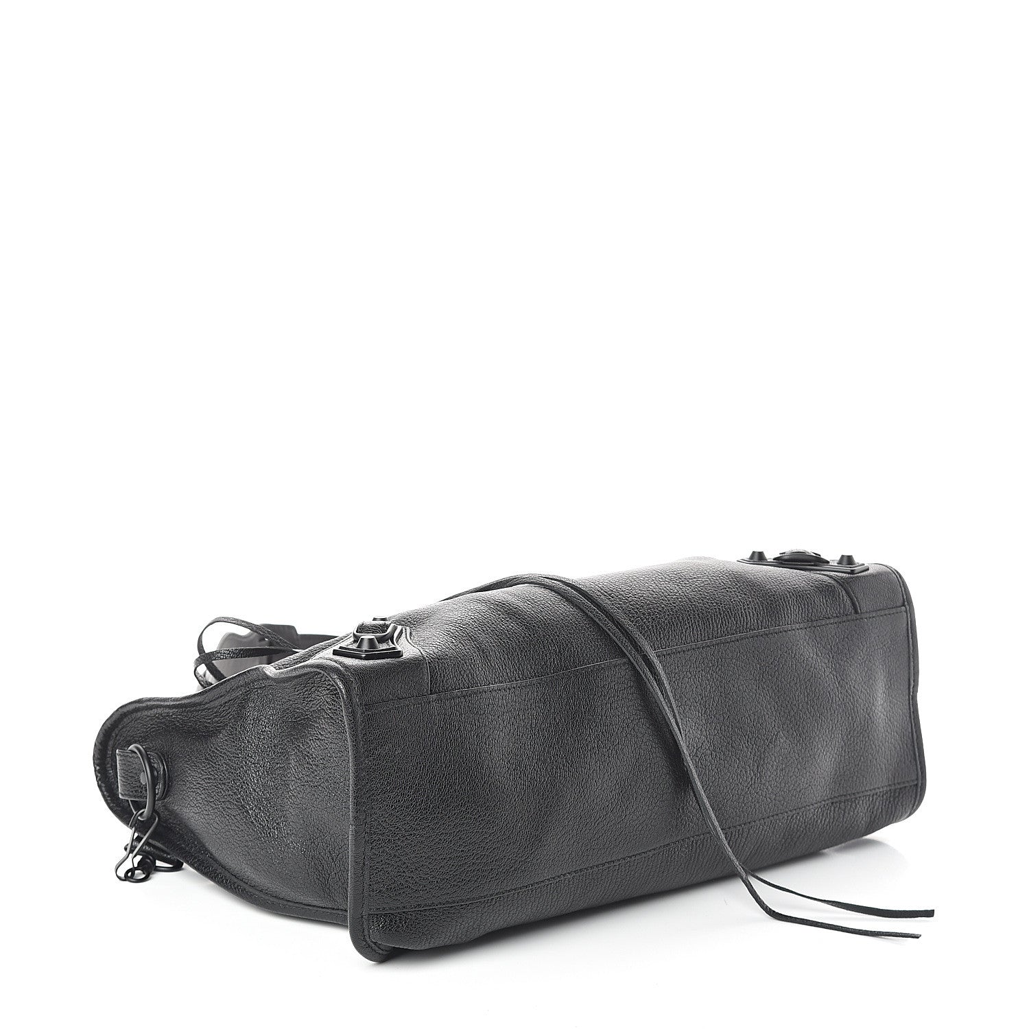 Balenciaga Shiny Grained Goatskin Black Metallic Edge City Black 3 of 7