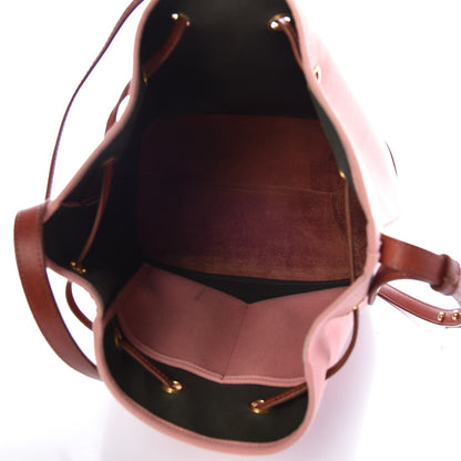 Mansur Gavriel Canvas Calfskin Bucket Bag Blush Moss 5 of 11