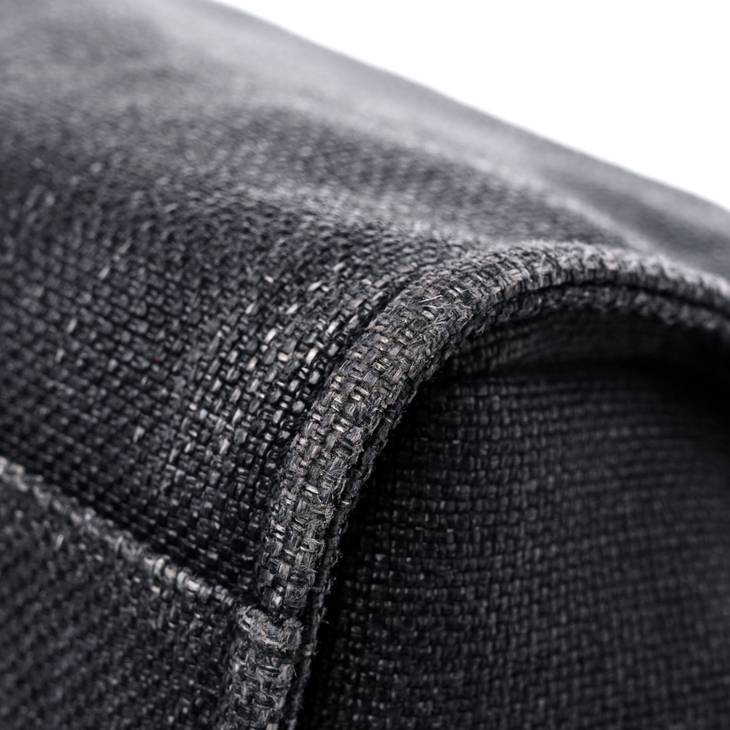 Woven Straw Raffia Large Deauville Tote Black