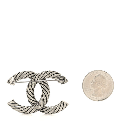 Chanel Ruthenium Twisted CC Brooch 2 of 3