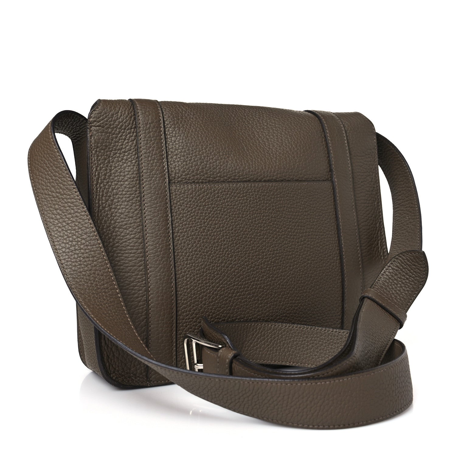 Hermes Taurillon Clemence Steve Messenger 28 Taupe 3 of 9