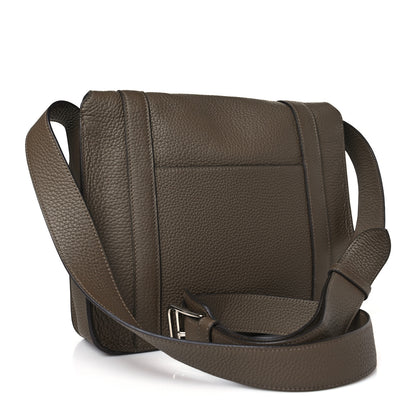 Hermes Taurillon Clemence Steve Messenger 28 Taupe 3 of 9
