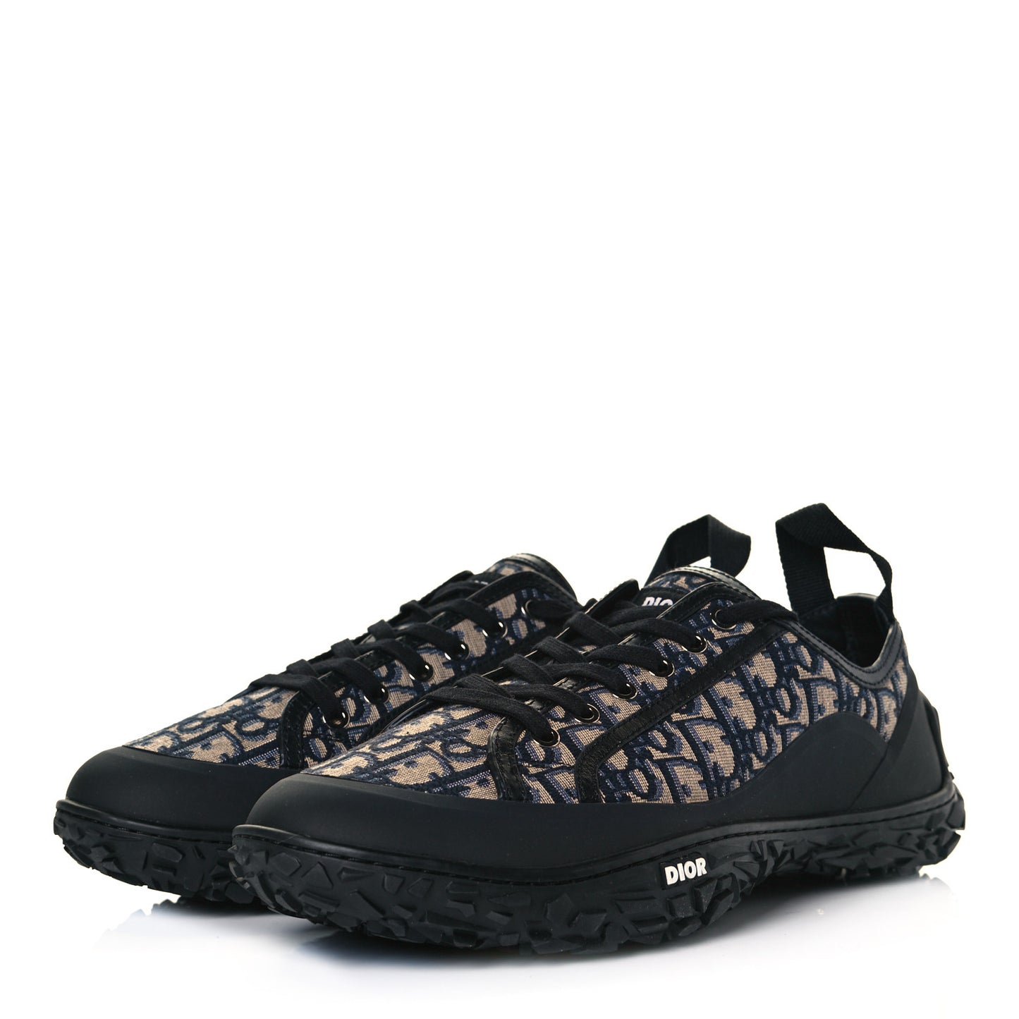 Jacquard Rubber Oblique Mens B28 Low Top Sneakers 44 Black Apricot